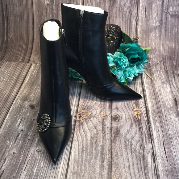 DIOR GANG LOW BLACK LAMBSKIN ANKLE HIGH LEATHER BOOT - Picture 8 of 14